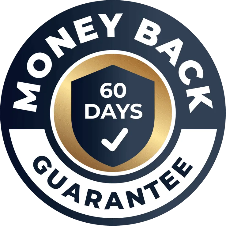 Vertigenics 60-day money back guarantee badge